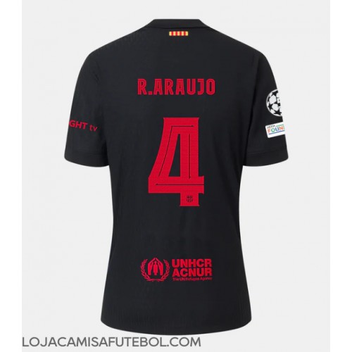 Camisa de Futebol Barcelona Ronald Araujo #4 Equipamento Secundário 2024-25 Manga Curta